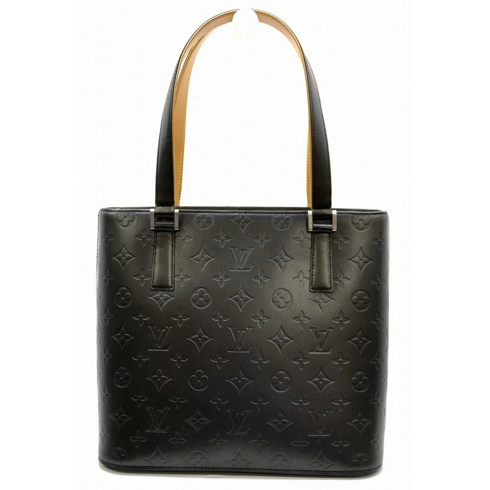 Louis Vuitton Monogram Matte Stockton Tote Bag Shoulder Noir Black